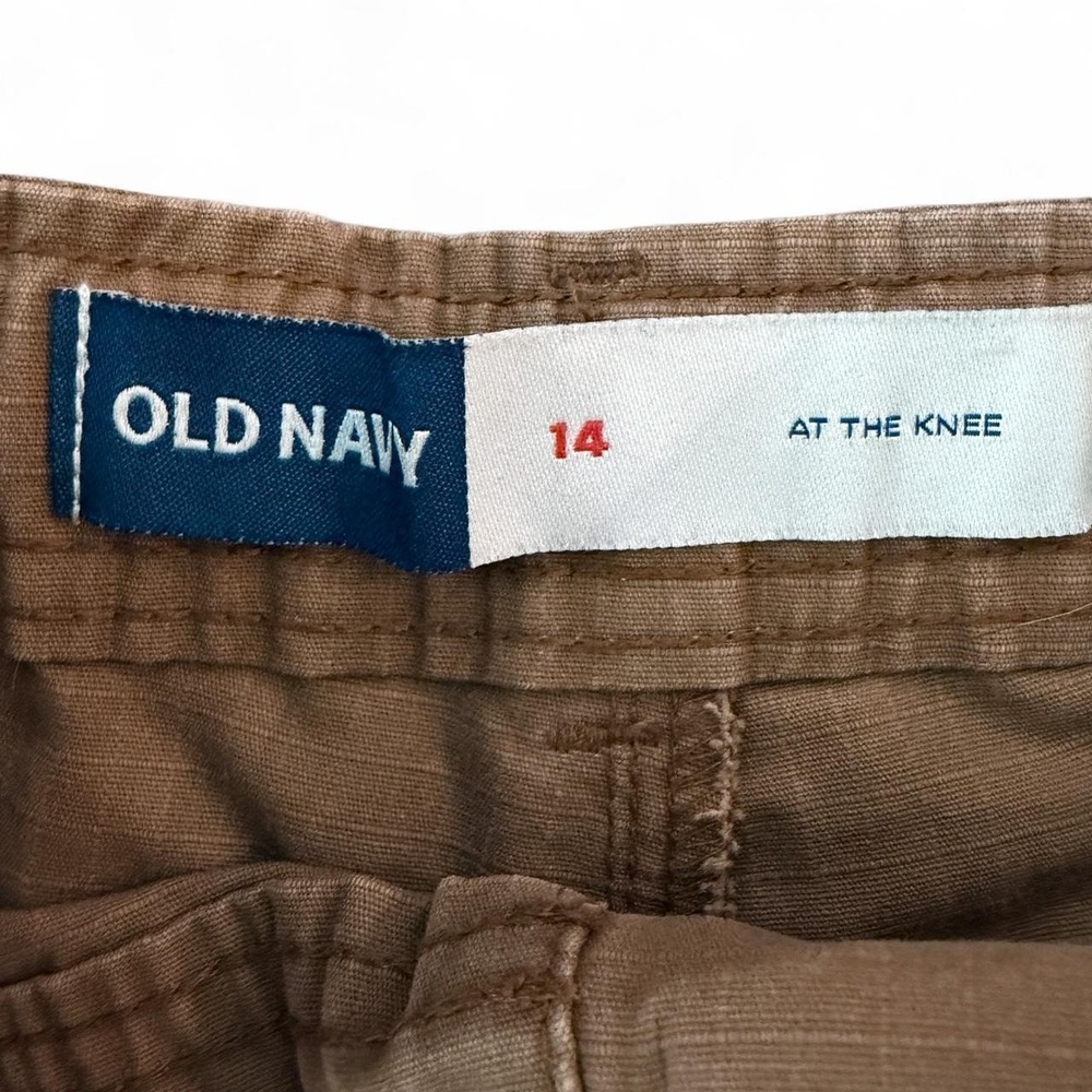 Old Navy Boys Brown Ripstop Cargo Shorts Size 14 Utility Y2K - Picture 4 of 5